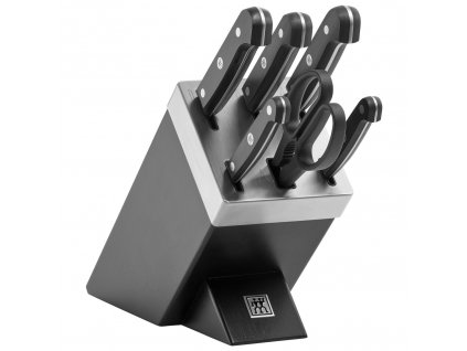 Zwilling Gourmet samoostřící blok s noži 7 ks, černý, 36133-210