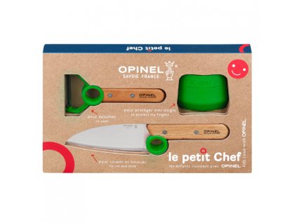 Opinel Le Petit Chef dětská kuchařská sada, zelená, 002577