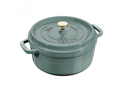 Staub Cocotte hrnec kulatý 20 cm/2,2 l eukalyptová, 11020121