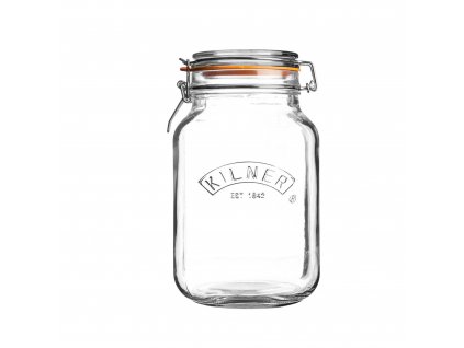 Kilner Clip Top zavařovací sklenice s klipem, hranatá, 1,5 l, 0025.543