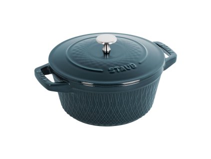 Staub Cocotte Twist hrnec kulatý 24 cm/4 l mořská modř, 1023546