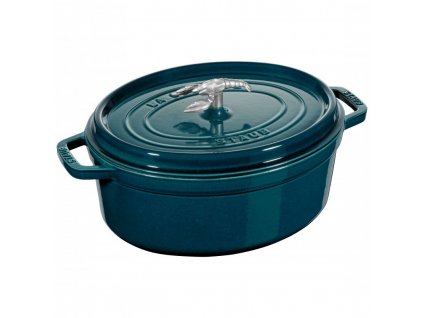 Staub Cocotte hrnec oválný s úchytem humra 31 cm/5,5 l mořská modř, 11773137