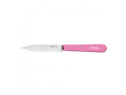 Opinel Les Essentiels N°113 vroubkovaný nůž na krájení 10 cm, růžová, 002036