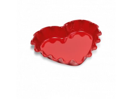 Emile Henry Ruffled forma na koláč ve tvaru srdce, granátová, 346177