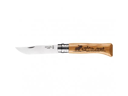 Opinel Animalia America Elk N°08 zavírací nůž 8,5 cm, 002627