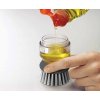 Joseph Joseph Palm Scrub kartáč na mytí nádobí s dávkovačem, šedá, 85005