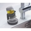 Joseph Joseph Palm Scrub kartáč na mytí nádobí s dávkovačem, šedá, 85005