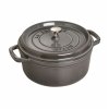 Staub Cocotte hrnec kulatý 24 cm/3,8 l šedý, 1102418