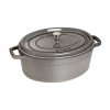 Staub Cocotte hrnec oválný 33 cm/6,5 l šedý, 1103318