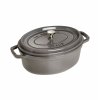 Staub Cocotte hrnec oválný 31 cm/5,5 l šedý, 1103118