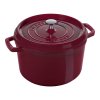 Staub Cocotte hrnec vysoký kulatý 24 cm/4,8 l bordeaux, 125024808