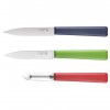 Opinel Les Essentiels+ Trio sada nožů a škrabky 3 ks, 002359