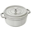 Staub Cocotte hrnec kulatý 20 cm / 2,2 l, bílá lanýžová, 11020107