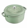 Staub Cocotte hrnec kulatý 28 cm/6,7 l šalvějově zelená, 11028115