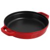 Staub Cocotte 3 dílná sada litinového hrnce, pánve a pekáče 24 cm, višňová, 40508-387