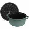 Staub Cocotte hrnec kulatý 28 cm/6,7 l eukalyptová, 11028121