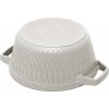 Staub Cocotte Twist hrnec kulatý 24 cm/4 l bílá lanýžová, 1023541
