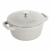Staub Cocotte Twist hrnec kulatý 24 cm/4 l bílá lanýžová, 1023541