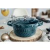 Staub Cocotte Twist hrnec kulatý 24 cm/4 l mořská modř, 	1023546