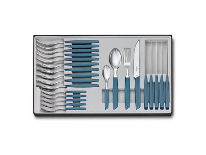 Sada príborov Victorinox Swiss Modern 24 ks, modrá, 6.9096.12W2.24