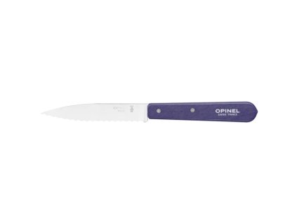 Nôž Opinel Les Essentiels N°113 so zúbkovaným ostrím 10 cm, fialový, 003120