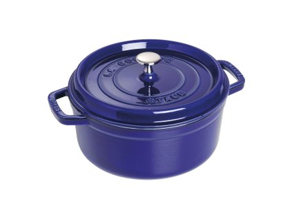 Staub Cocotte 26 cm/5,2 l tmavá okrúhla, modrá