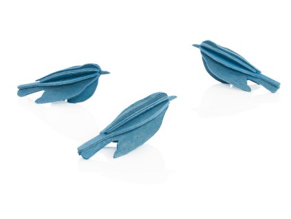 86 2 lovi mini ptacci 3 x 5 cm barva modra