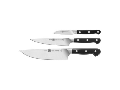 Zwilling Pro sada nožov 3 ks, nôž na zeleninu 9 cm, nôž na krájanie 16 cm, kuchársky nôž 20 cm, 38447-003