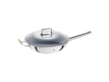 Wok panvica Zwilling Plus s nepriľnavým povrchom a sklenenou pokrievkou 32 cm, 40992-032