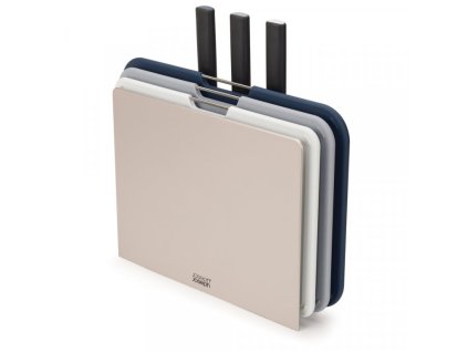 Joseph Joseph Nest Boards Plus sada dosiek na krájanie s nožmi, sivá, 60194