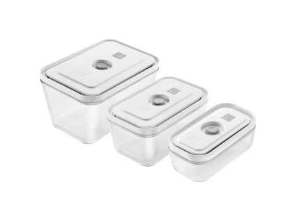 Zwilling Fresh & Save sada vákuových dóz na potraviny, sklo, 3 ks, 36803-003