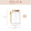 KitchenCraft Idilica sklenená nádoba s lyžicou 1,2 l, IDGLSSTORSPN