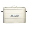 KitchenCraft Living Nostalgia kovový chlebník s vekom 40 x 22 cm, krémový, LNBBINCRE