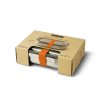 Box na občerstvenie s vidličkou z nehrdzavejúcej ocele Black+Blum 1 l, oranžový, BAM-SS-L003