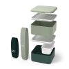 Monbento Štvorcový box na občerstvenie 1,7 l, zelený dvojfarebný, 13120081