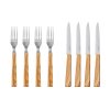 Opinel sada příborových nožů Bon Appetit a vidliček Sylve, 8 ks, olivové dřevo, 003209