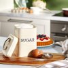 Dóza na cukor KitchenCraft Living Nostalgia 1,3 l, krémová, LNSUGARCRE