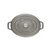 STAUB Oválny hrniec, 33 cm/6,5 l, grafitovo sivý