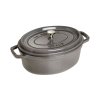 STAUB Oválny hrniec 31 cm , grafitovo sivý