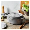 STAUB Oválny hrniec 31 cm , grafitovo sivý