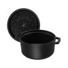 Staub Cocotte hrniec okrúhly, čierny, 24 cm