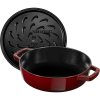 STAUB CHISTERA panvica na pečenie so samotesniacim vekom 24 cm/2,4 l grenadína