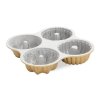 Nordic Ware bundt panvica so 4 formami Quartet, 9 šálok, zlatá, 91377