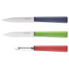 Opinel Les Essentiels+ Trio sada nožov a škrabiek 3 ks, 002359