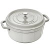 Staub Cocotte okrúhly hrniec 20 cm / 2,2 l, biela hľuzovka, 11020107