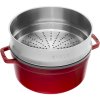 Staub Cocotte okrúhly hrniec s parnou vložkou, 24 cm/3,7 l čerešňa, 13242406