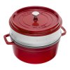 Staub Cocotte okrúhly hrniec s parnou vložkou, 24 cm/3,7 l čerešňa, 13242406