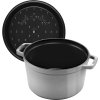 Staub Cocotte vysoký okrúhly hrniec 24 cm/4,8 l sivý, 12502418