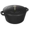 Staub Cocotte 2-dielna súprava liatinového hrnca a panvice 24 cm, čierna, 14562423