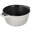 Staub Cocotte 2-dielna súprava liatinového hrnca a panvice 24 cm, biely hľuzovec, 145624107